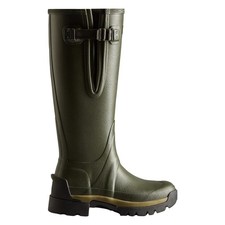 Hunter Balmoral Adjustable Neoprene Lined Wellington Dark Olive  Supplied with