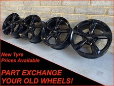 Genuine 18" Audi A4 S4 A6 S6 TT Q2 Q3 Q5 Gloss Black 5 Arm Design Alloy Wheels