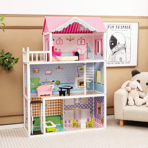 Wooden kids doll house - doll,