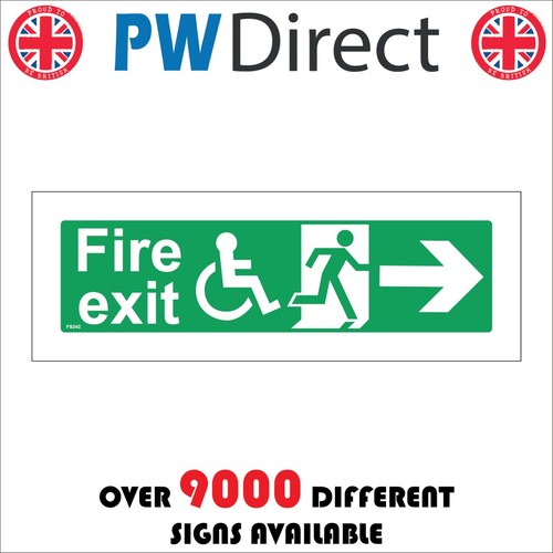 Sign fire exit right arrow - exit,
