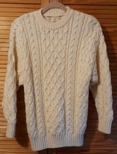 Cream Aran Style Jumper Chest