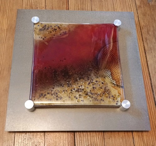 Fused art glass silver - on,