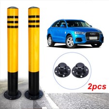 2x Lockable Parking Bollard Parking Barrier Driveway Security Posts 60cm