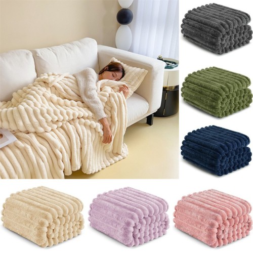 Large ribbed faux fur warm - ribbed,