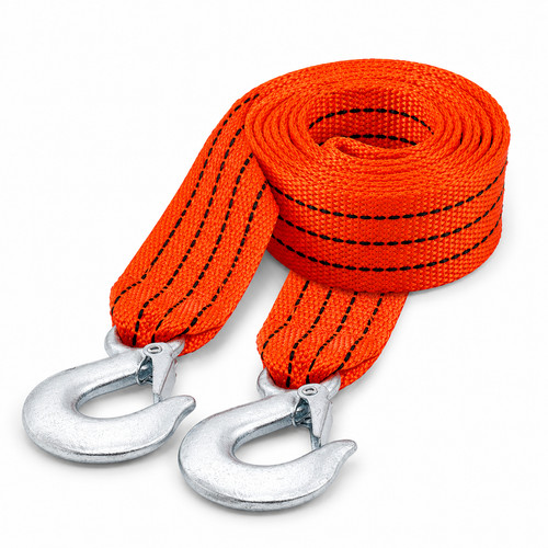 Tow strap with hooks - with, 4m
