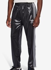ADIDAS ORIGINALS CHILE 62 TRACK PANTS WET LOOK BLACK TROUSERS TREFOIL S,M,L,XL