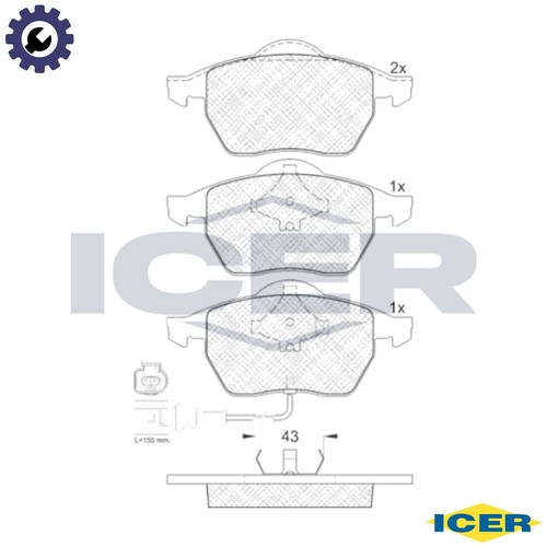 Brake pad set disc - brake,
