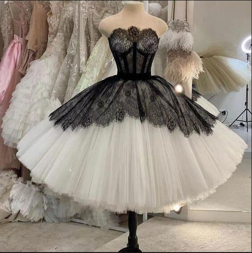 Gothic short wedding dresses - short,