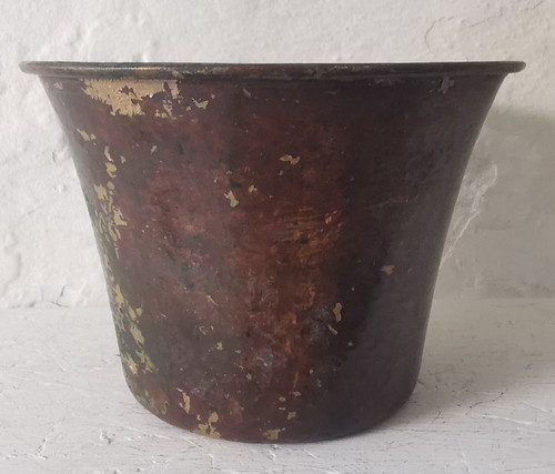Antique copper planter - antique,
