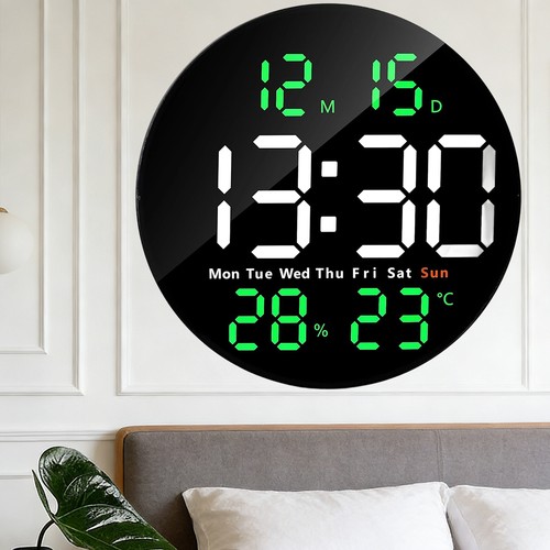 Electronic round clock - 10'',