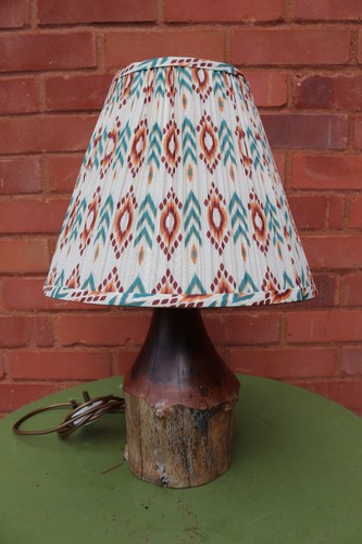 Unique yew wood table lamp - wood,