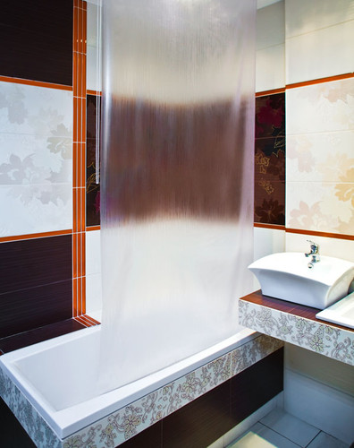 Bathroom shower curtain roller - bathroom,