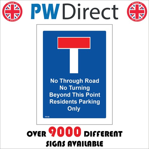 Sign through road private - through,