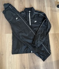 Nike Mens Nylon Rare Black Slayer Windbreaker TrackSuit Set Top & Bottom Size XL