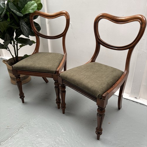 Pair victorian mahogany - pair,