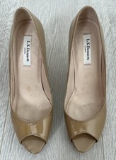 LK Bennett Nude Peep Toe