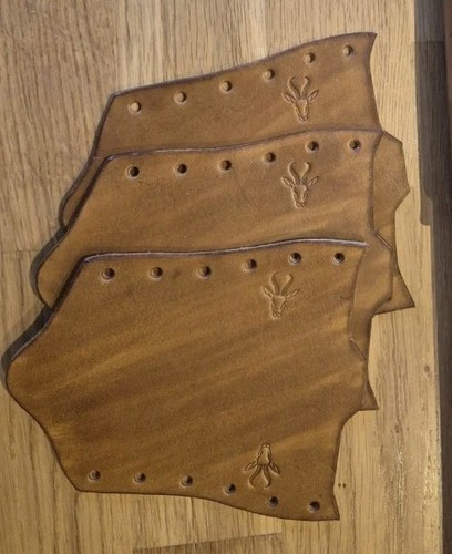 Leather overstrike for