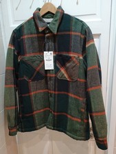 Zara Size L Mex 42 Borg Lined Jacket Coat