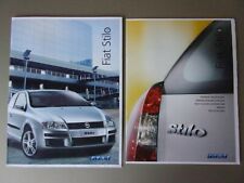 FIAT STILO orig 2004 UK Mkt Sales & Specs Brochures  Abarth Dynamic Active Sport
