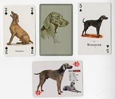 WEIMARANER COLLECTION OF SINGLE DOG COLLECTABLE PLAYING CARDS