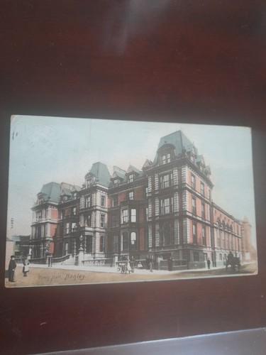 Old postcard town hall - town, hanley