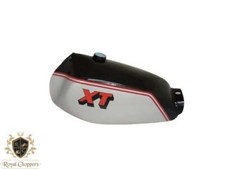 Fit For Yamaha Xt 250 3Y3 4Y1 Black & Silver Painted Petrol Tank 1980-1990