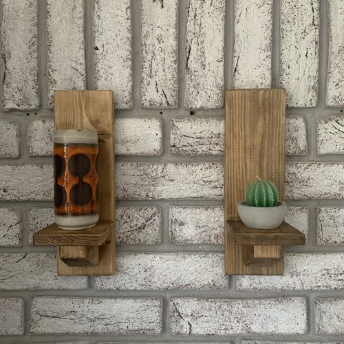 Handmade wooden wall sconce - handmade,