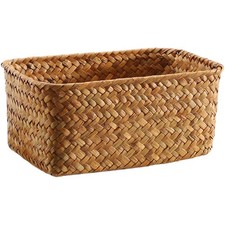 Desktop Storage Basket Travel Baby Small Sea Grass Bins Seagrass Baskets Woven