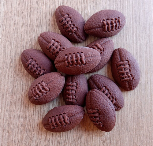 Edible rugby ball cupcake - rugby,