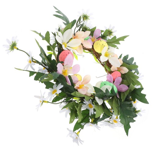 Multi color easter door wreath - multi,