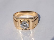 18ct Yellow Gold Rolex Presidential Style Ring | 2.00ct IGI Certified Lab-Grown