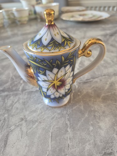 Floral porcelain miniature tea - floral,