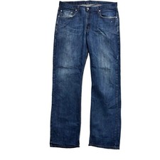 Levis 752 Jeans W38 L34 Mens Dark Blue Regular Straight Fit Vintage Denim (F)