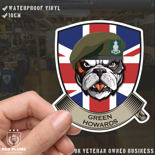 Green howards british bulldog - green,