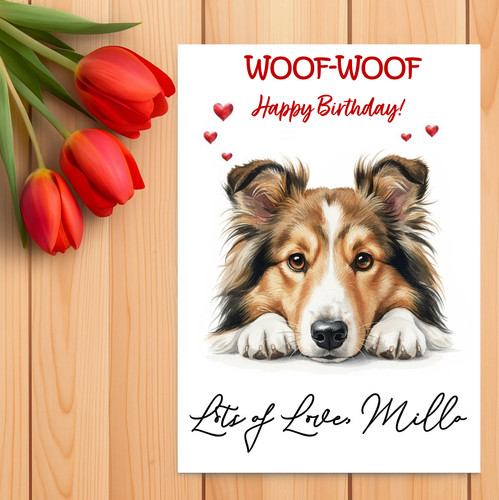 Personalised shetland sheepdog - personalised,