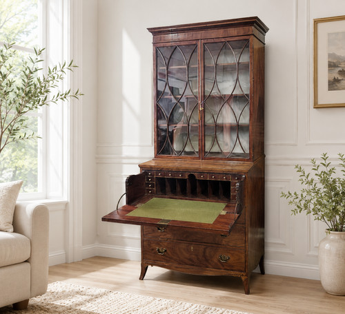 Antique mahogany secretaire - antique,