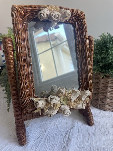 Vintage small wicker - wicker, swivel