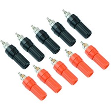 5 Pairs Red Black 4mm Banana