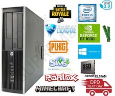 Cheap Gaming PC HP Elite 8300 Quad i5 8GB Ram 1TB +SSD Nvidia Geforce 1030 KIDS!