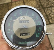 Harley Davidson Panhead Stewart Warner Speedometer For Restoration. 