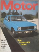 Motor magazine 12 May 1973 featuring Peugeot road test, Broadspeed