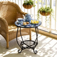 Small Garden Mosaic Drink Side