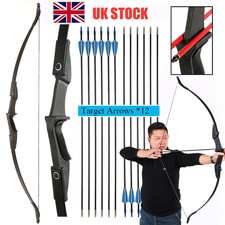 57" 20/30/40lbs Archery Takedown Recurve Bow for RH&LH Target Practice Arrows