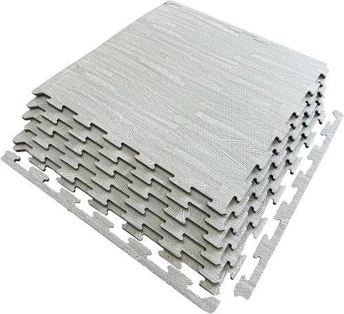 Large grey wooden foam - grey, mat