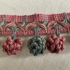 Colefax and Fowler Landsowne Ruche Drop 05467- 01 Red /Forest  6M 