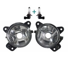 Pair Front Fog Light With Bulbs For VW Transporter T5 & Caravelle 2003-2010