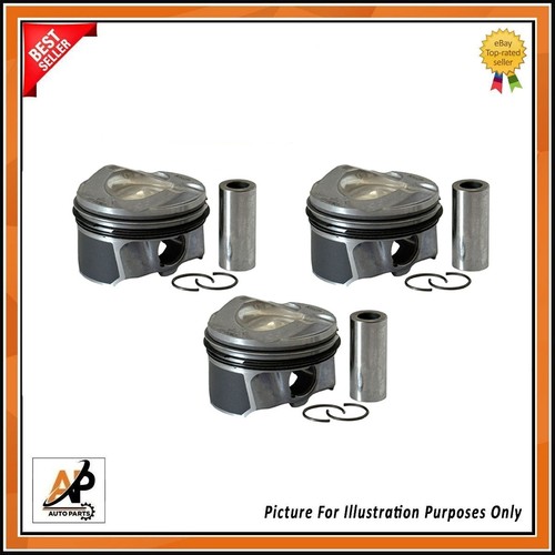Piston with rings - rings, x3