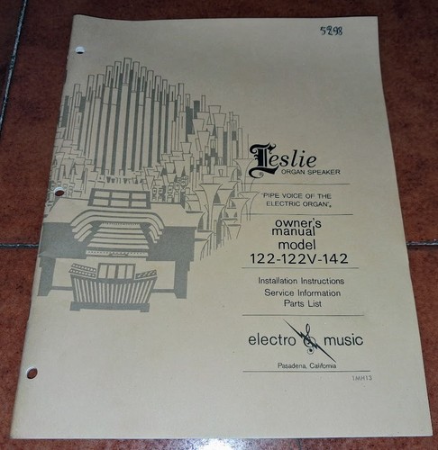 Leslie organ speaker owner - organ, owner's