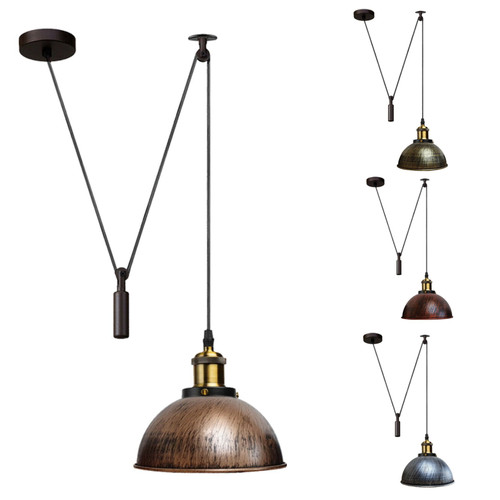 Pulley dome pendant light rise - pendant,