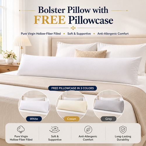 Bolster pillows with free - bolster,